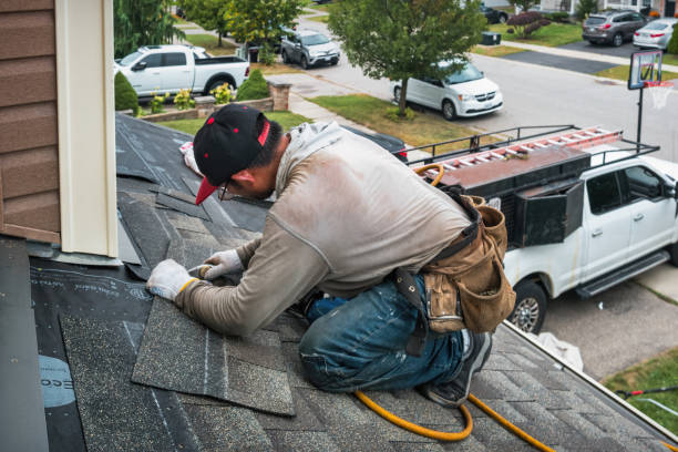Professional Flat Roof Repair technician working in Painesville, OH